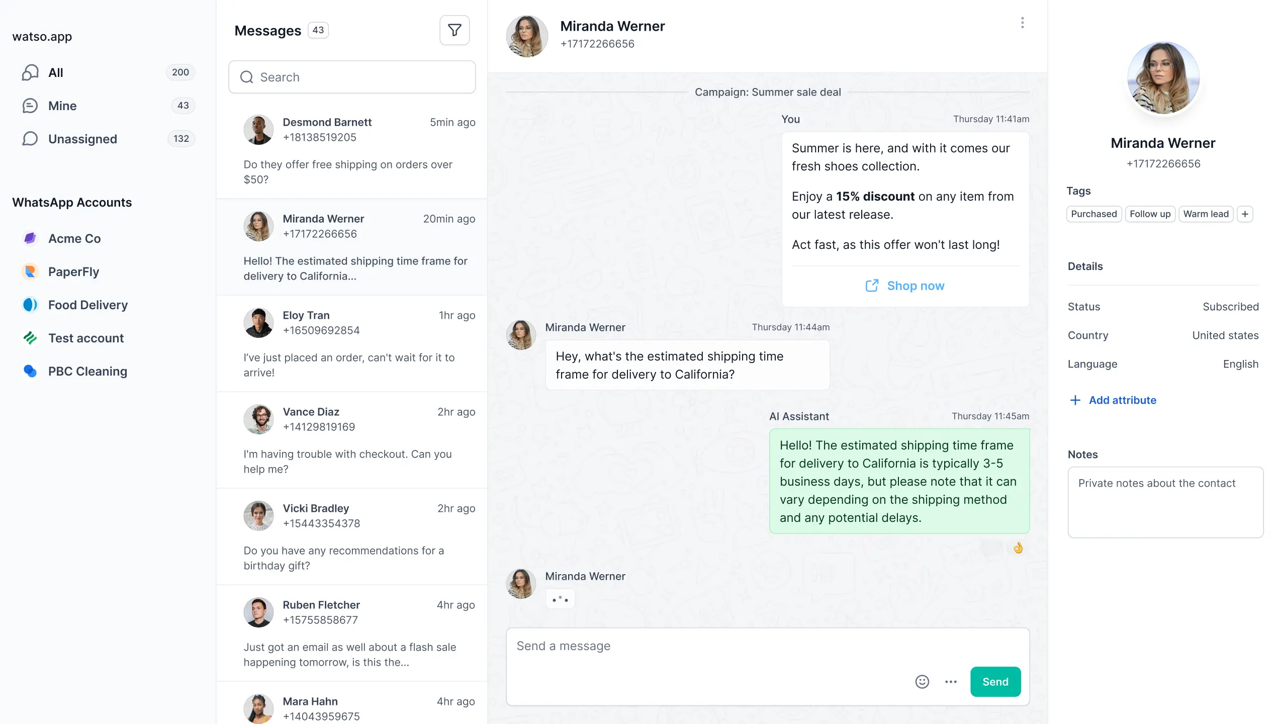 Watso - WhatsApp Marketing Software
